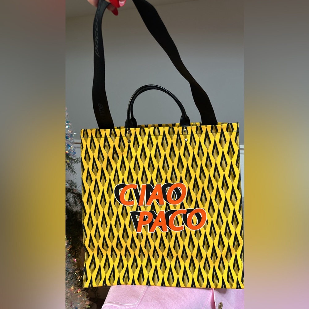 Paco Rabanne Vibrant Yellow and Black Tote
